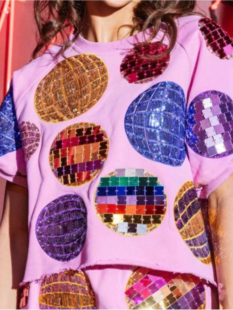 Queen Of Sparkles Multi Disco Ball Top Brand New